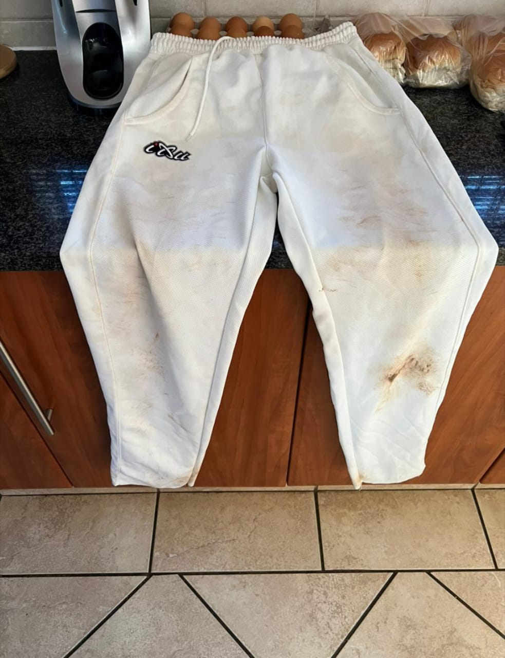 Clothing before cleaning