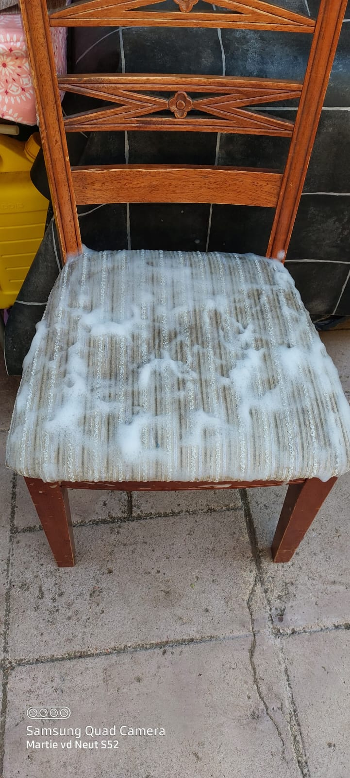 Chair before cleaning